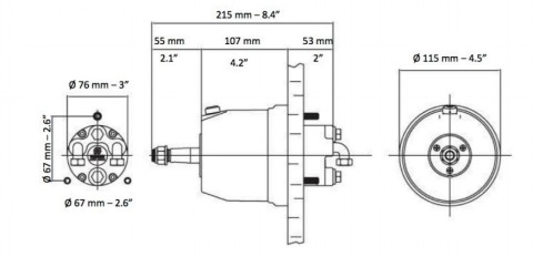 Timoneria idraulica NAUTECH 3.2-90M fino 300hp